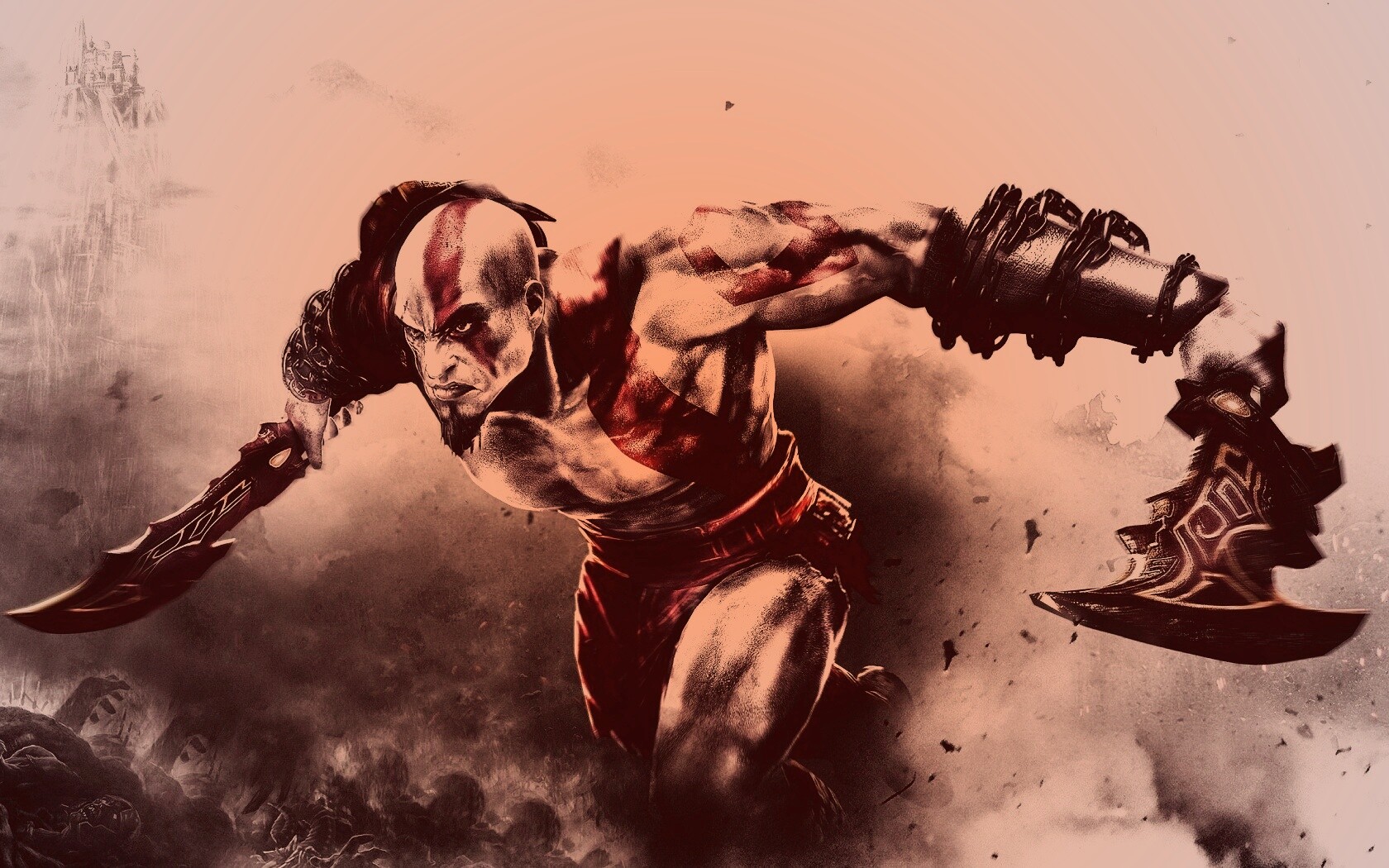 Герой игры God of War обои