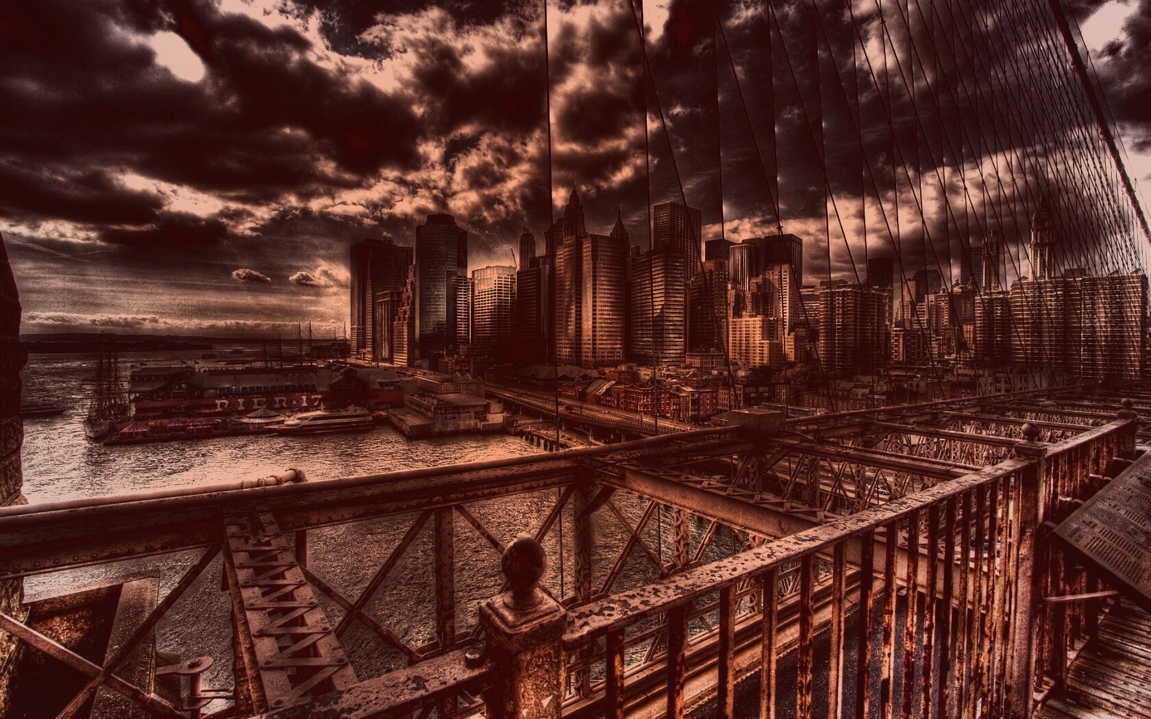 Вид с моста обои