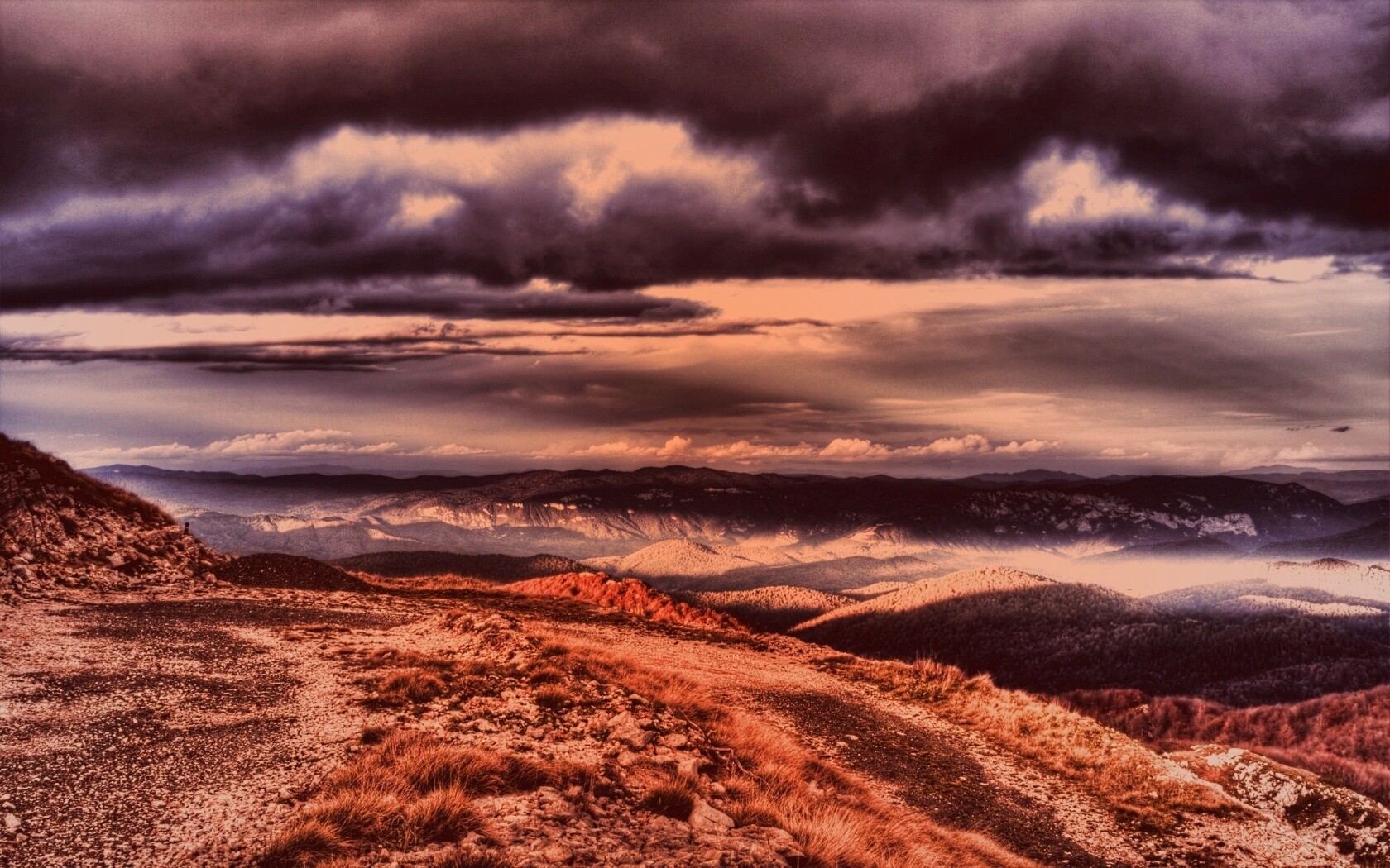 Горы в HDR обои