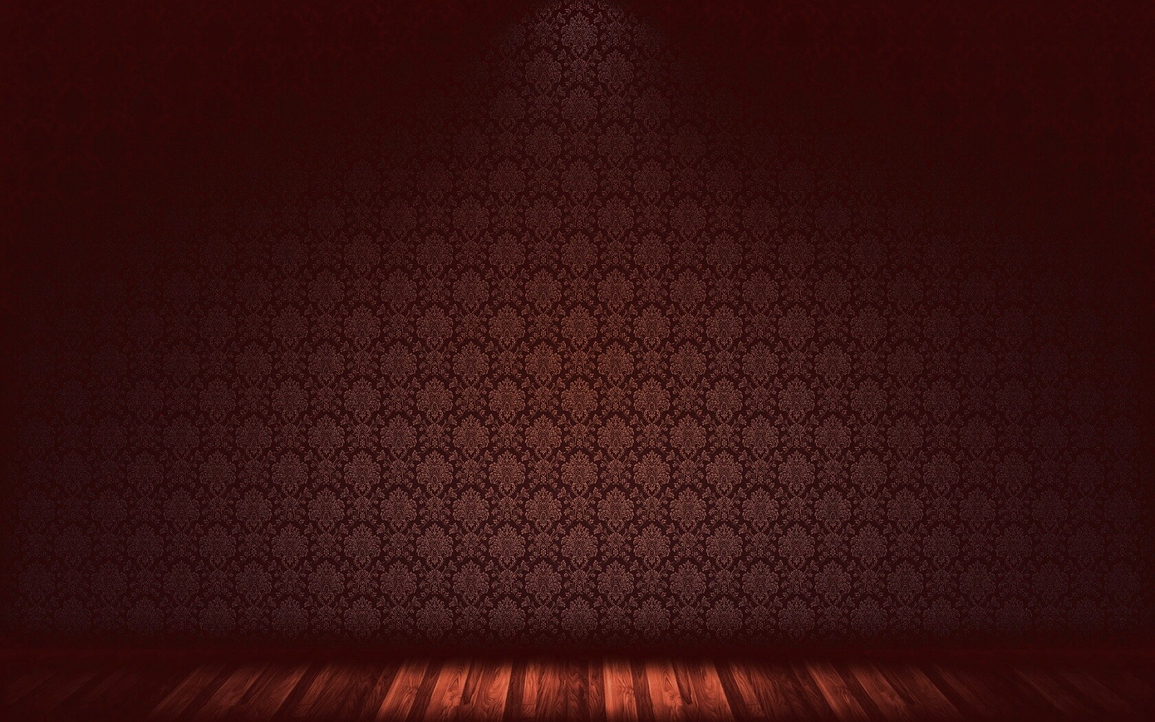 Комната с узорными обоями обои