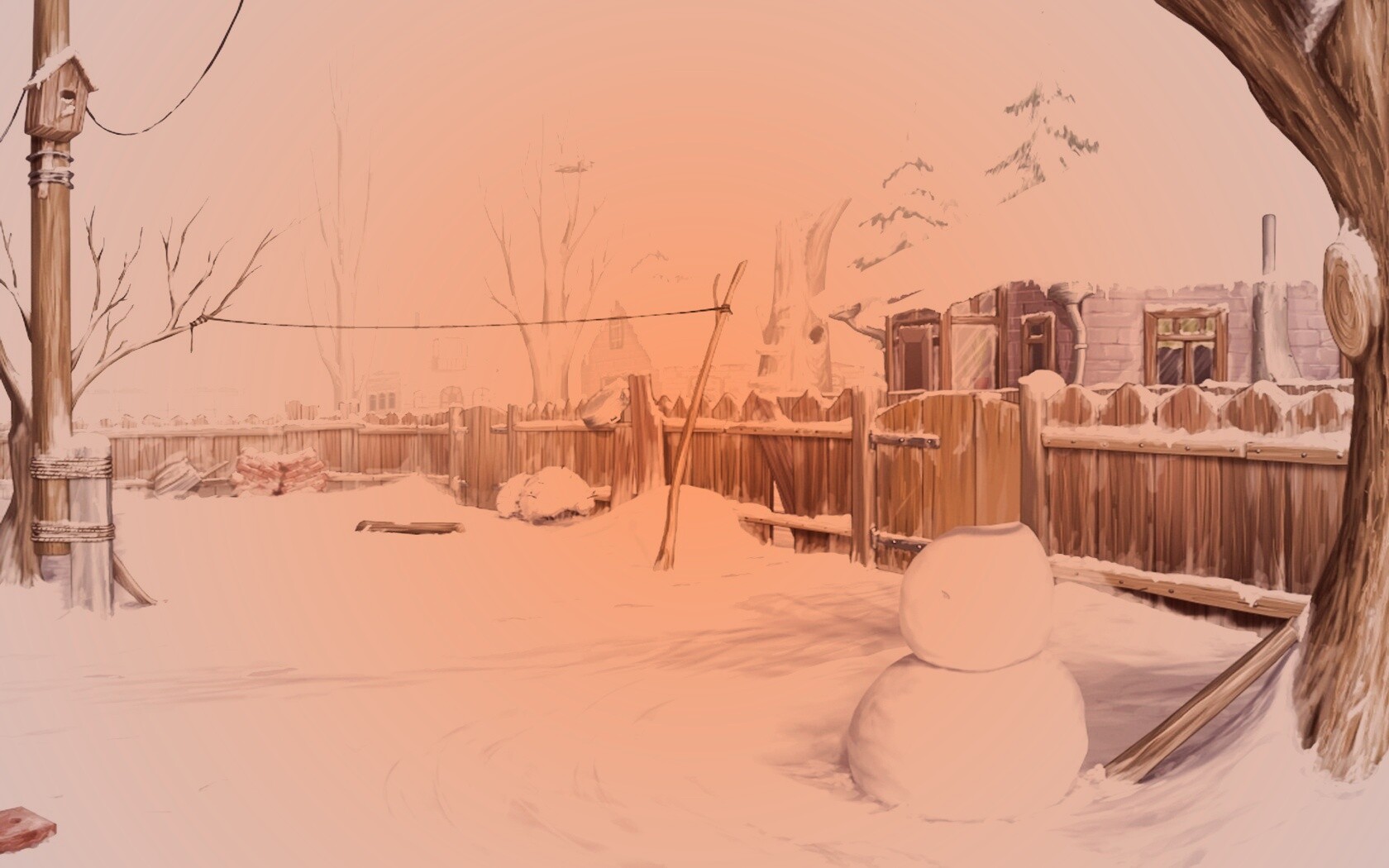 Снеговик обои