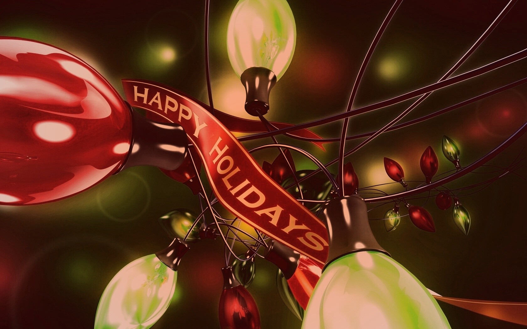 Гирлянда в 3D обои