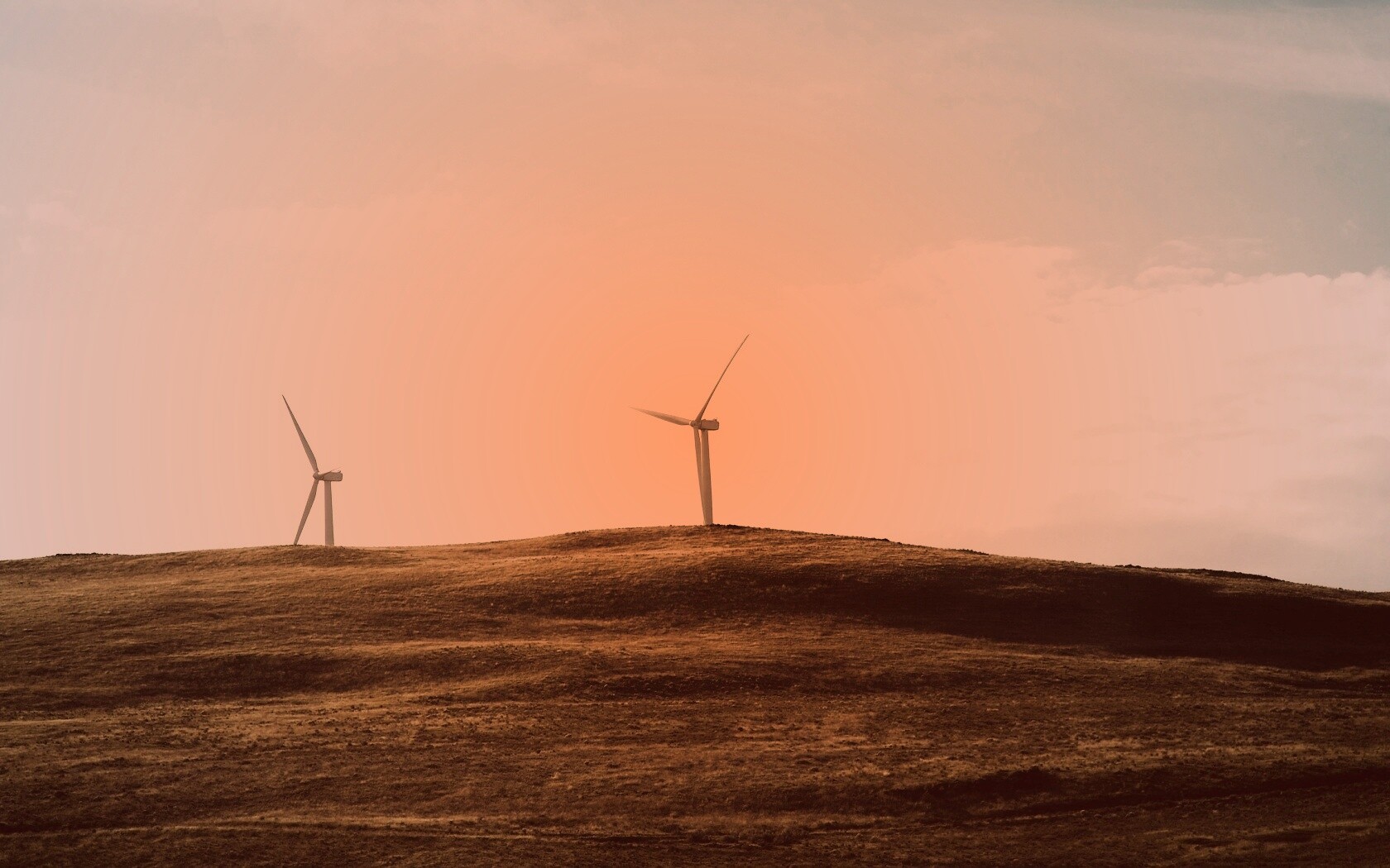 Ветряки в поле обои
