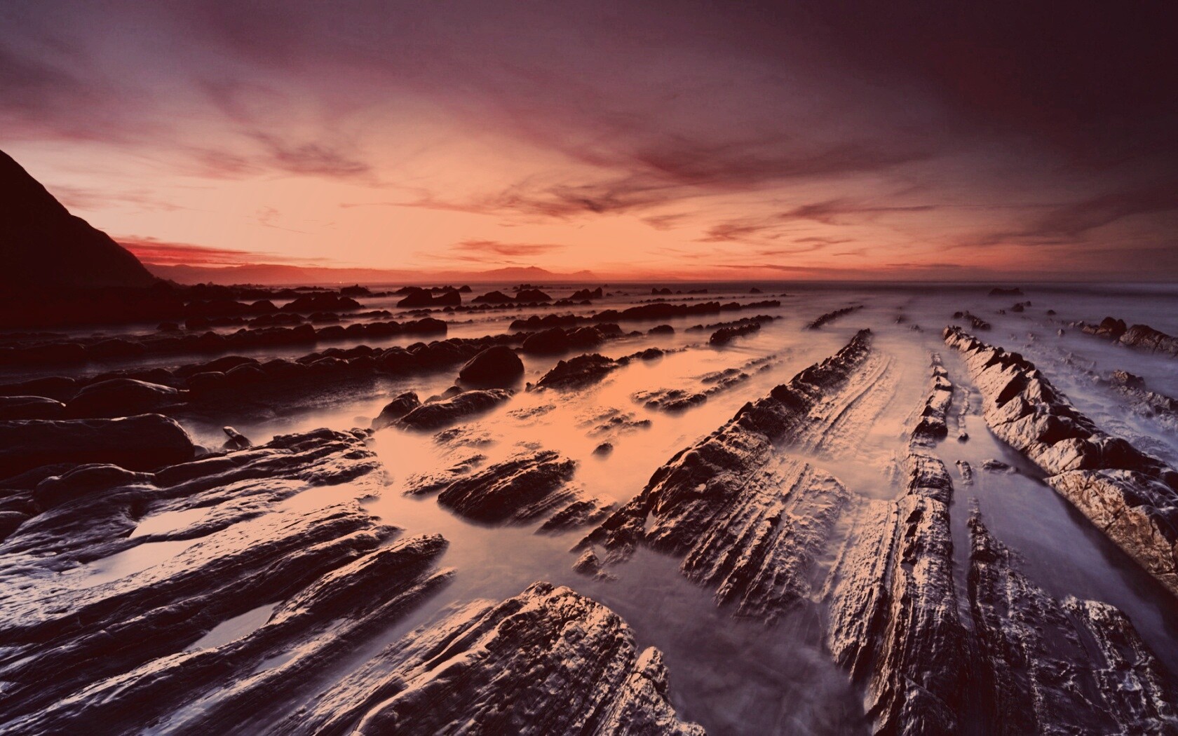 Рифы в тумане обои