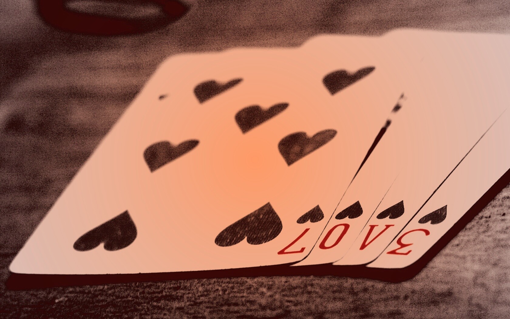 Любовь и карты обои