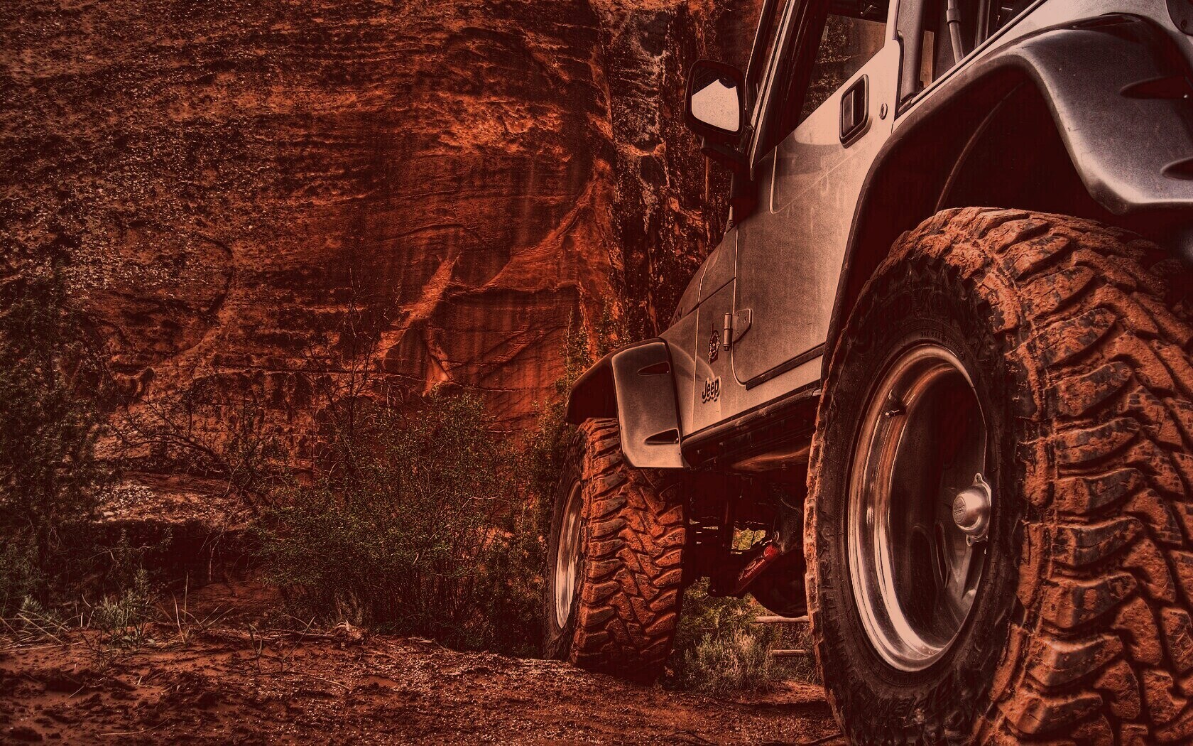 Jeep на бездорожье обои