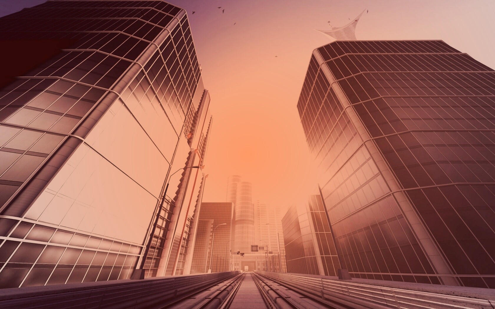 Улица из Mirrors Edge обои