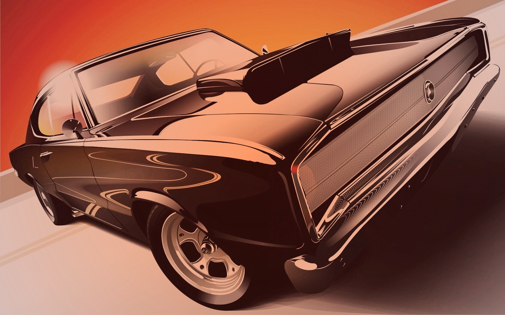 Векторный мускулкар обои