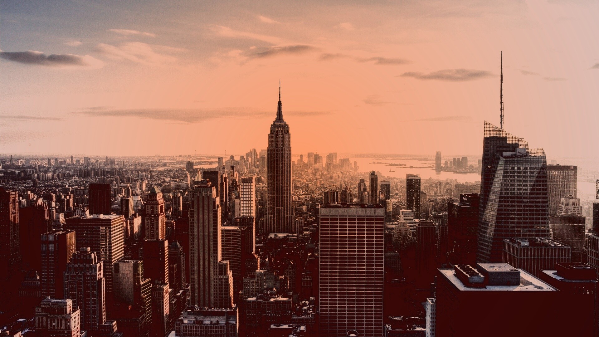 Большой город обои