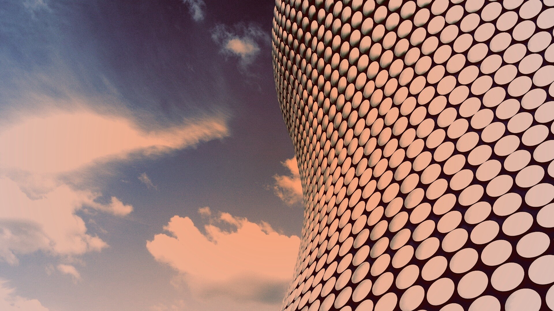 Стена из белых кругов обои