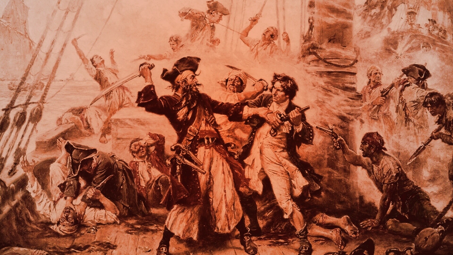 Бой с пиратами обои