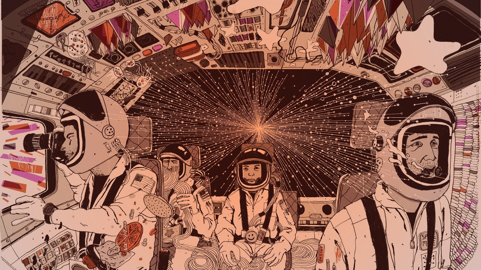 Упоротые космонавты обои