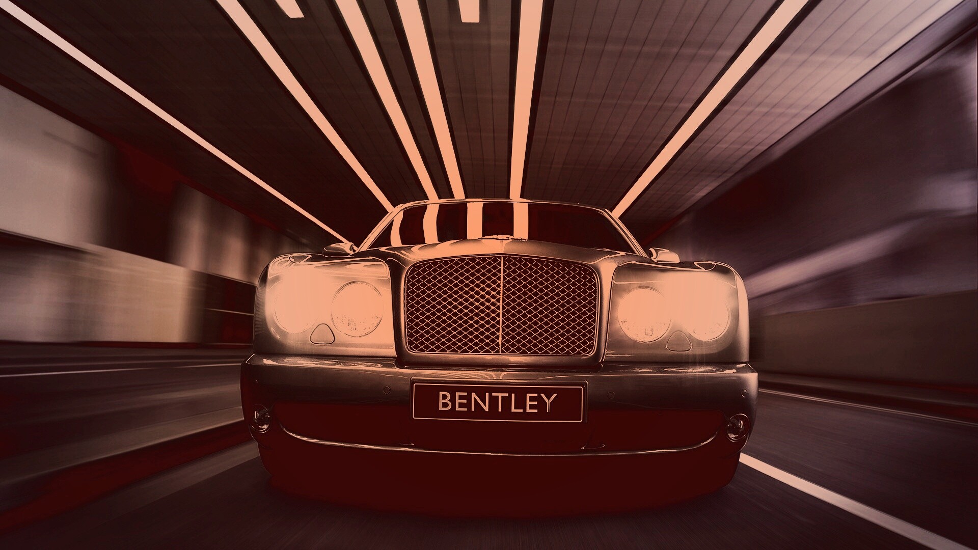Бентли в тоннеле обои