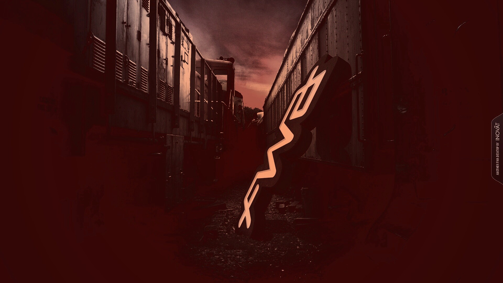 Упавшая вывеска обои