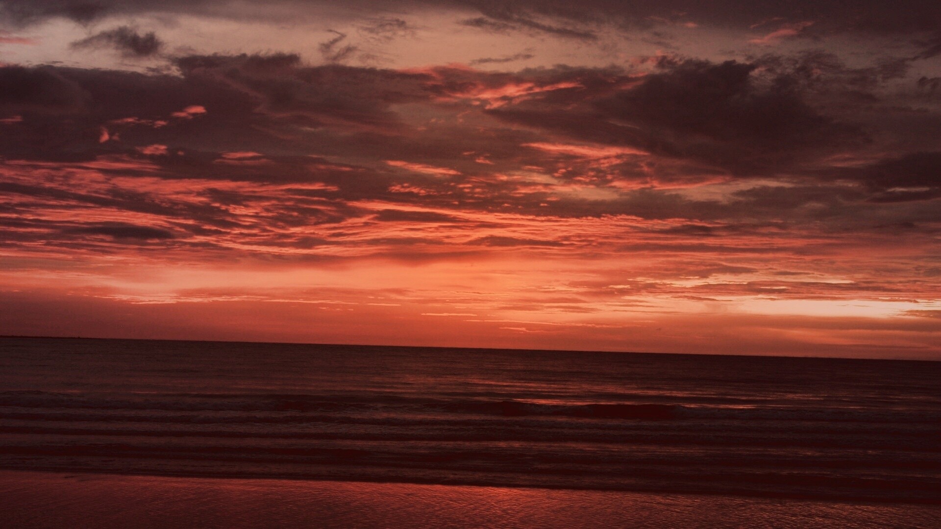 Закат на море обои