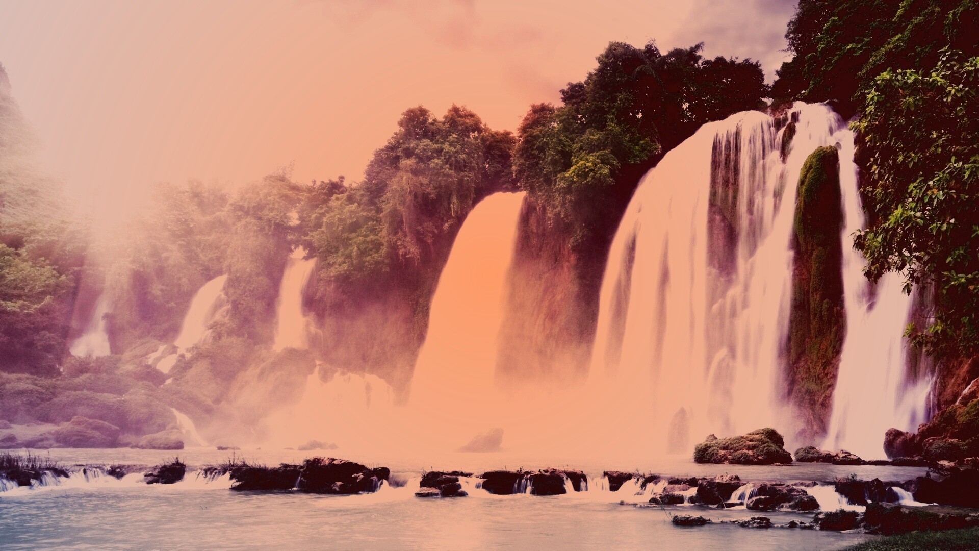 Водопады в джунглях обои