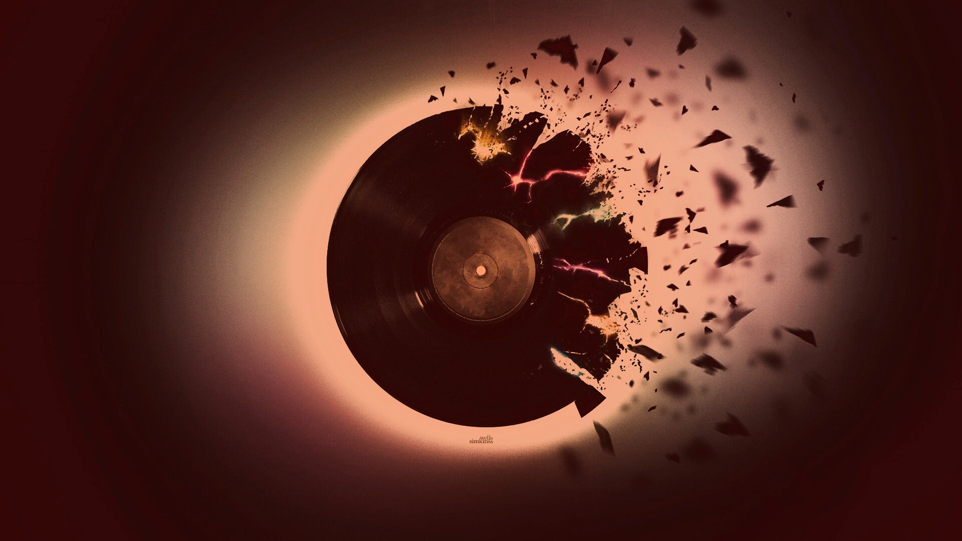 Разрывающийся винил обои