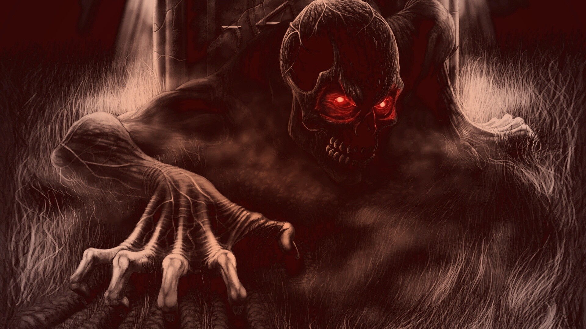 Черный труп вылезает из могилы обои