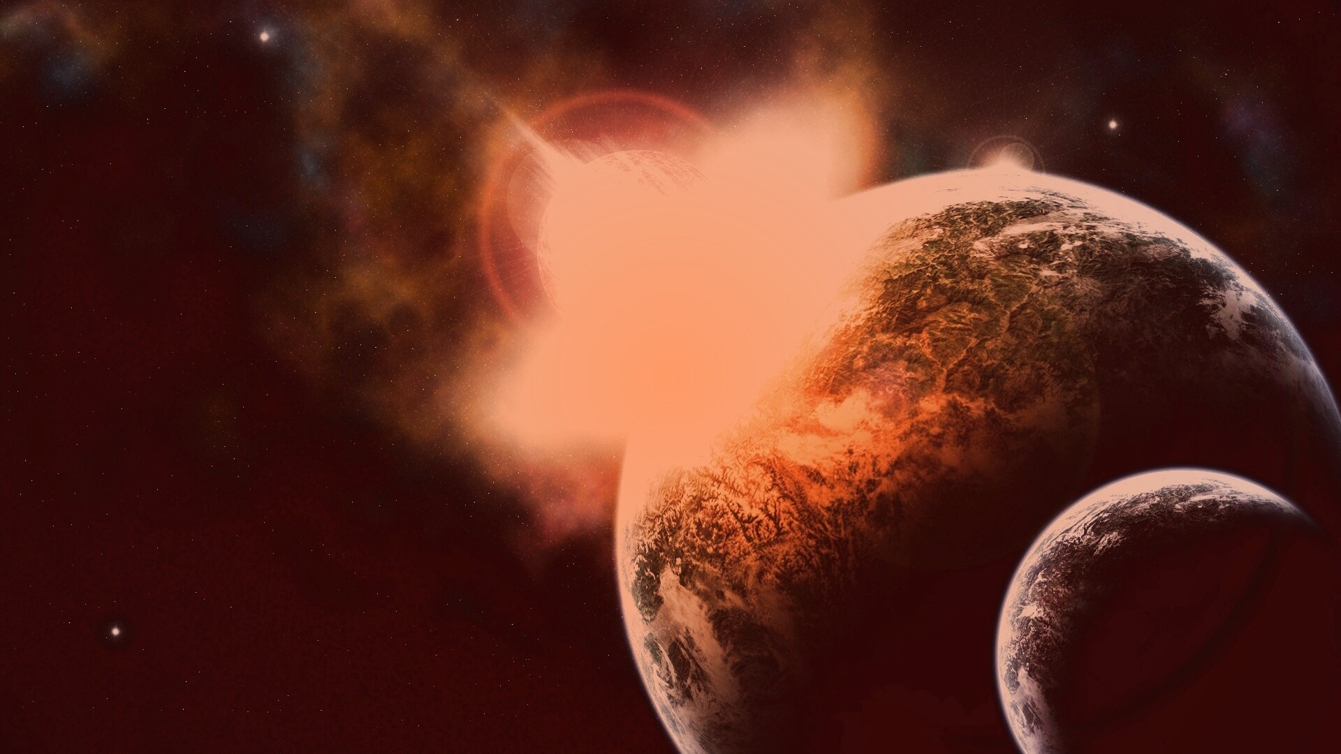 Восход за горизонтом обои