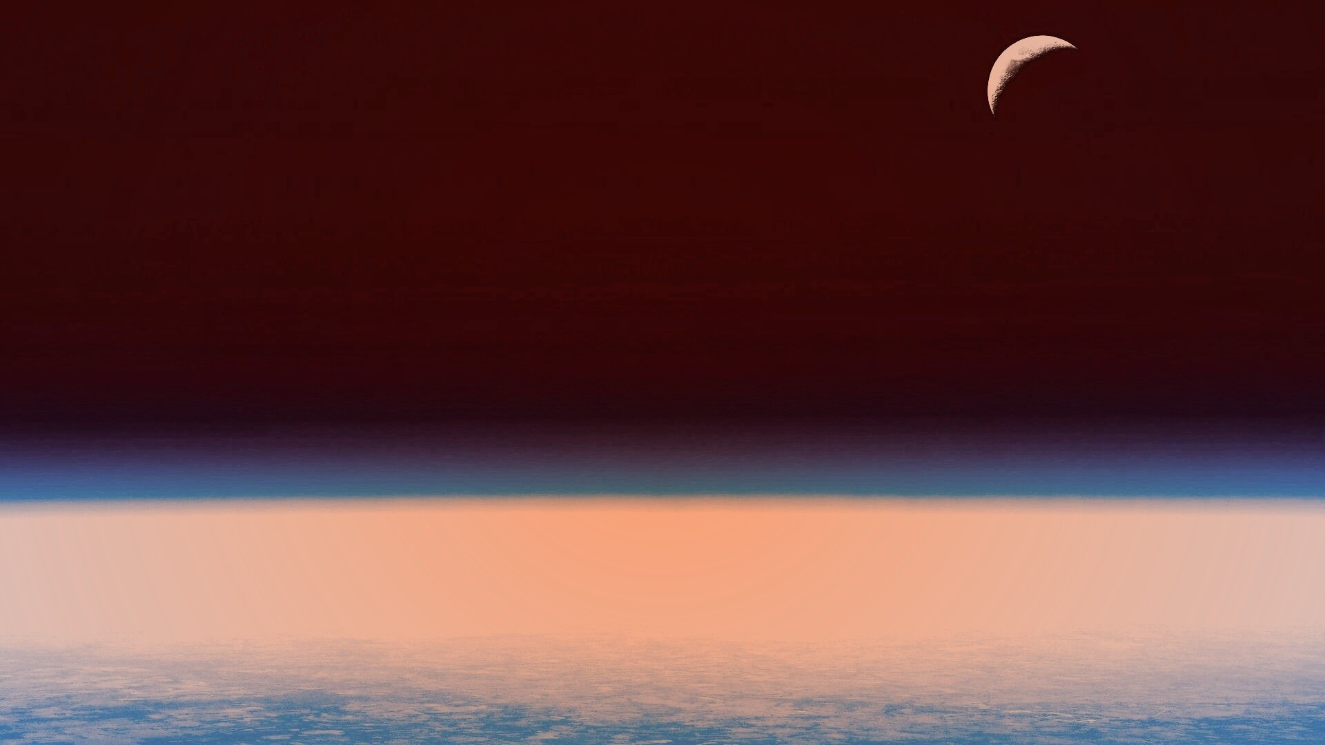 Луна над горизонтом обои