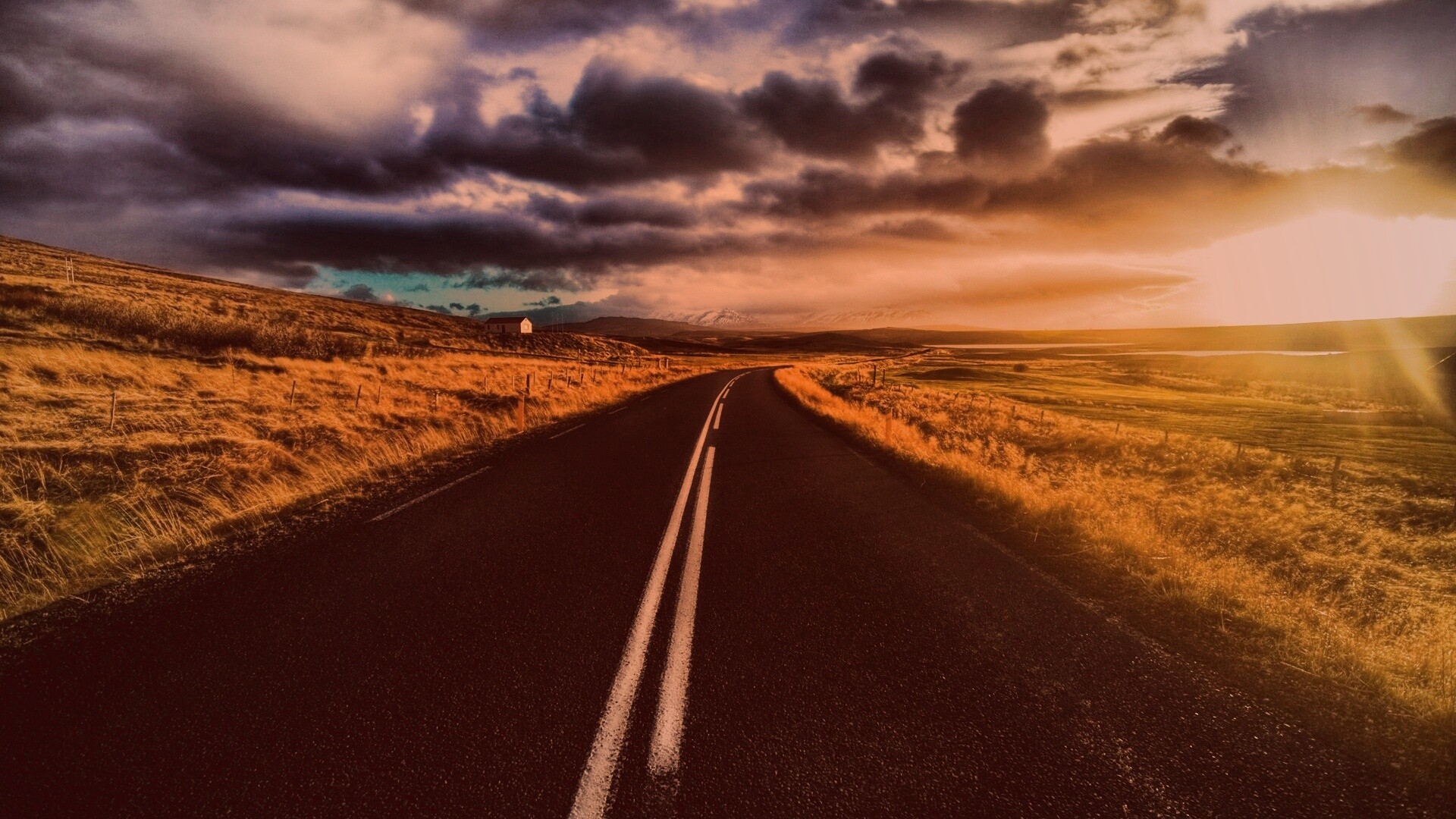 Пустая дорога обои