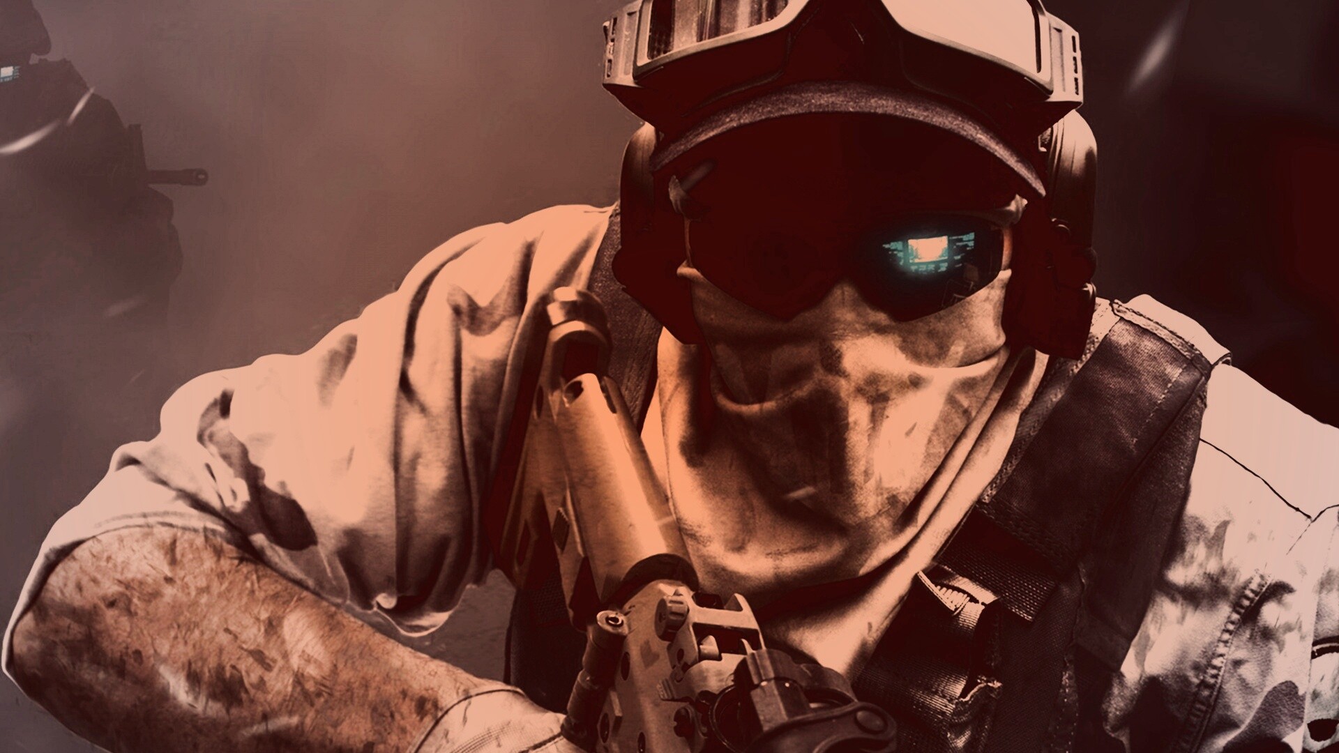 Боец в маске обои