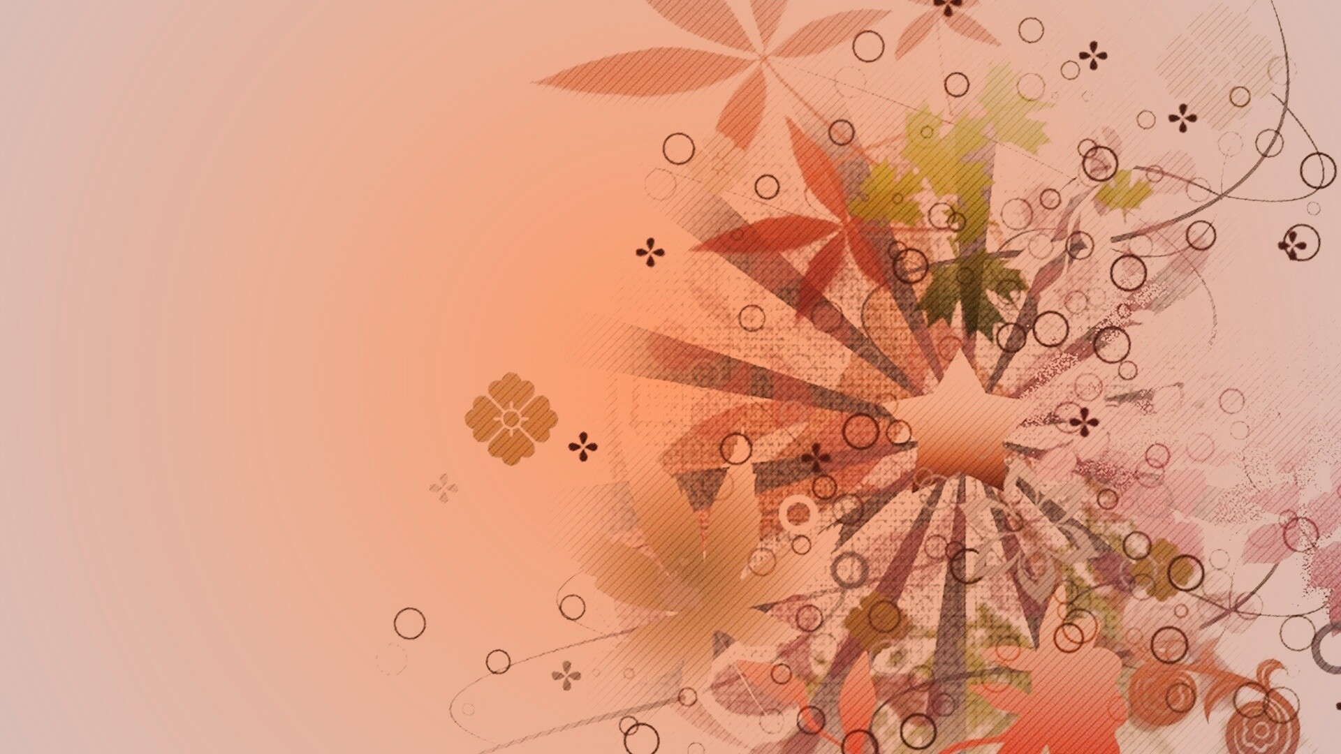 Звездно-листовая абстракция обои