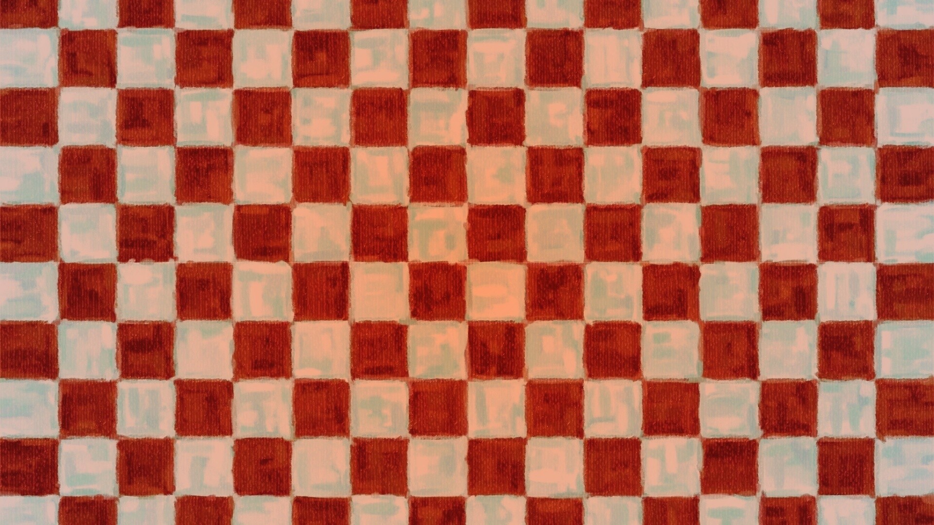 Рисованные красно-голубые клетки обои