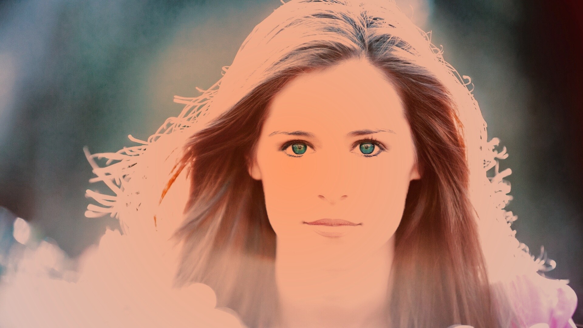 Девушка с голубыми глазами обои