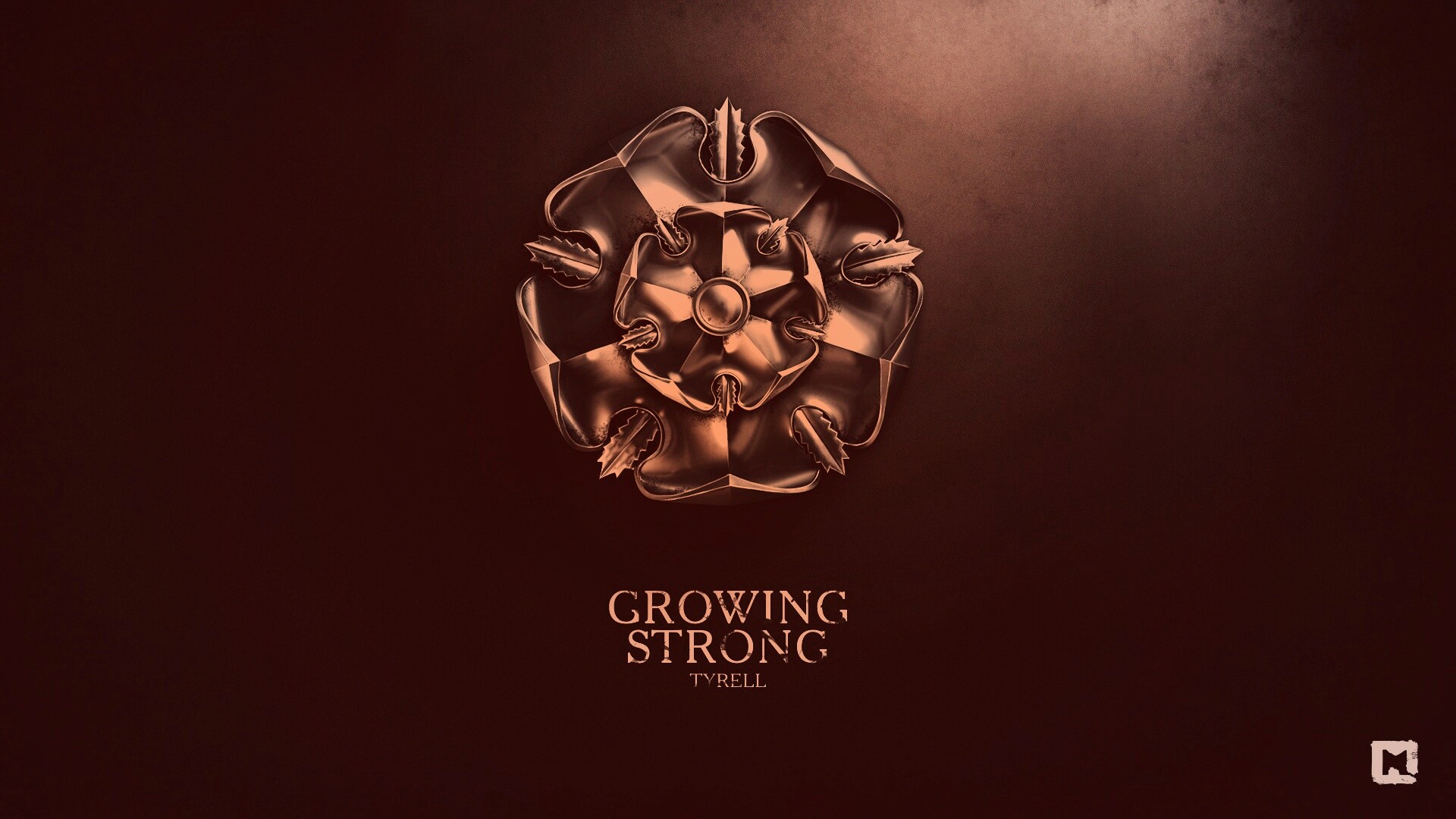 Металлический герб Тиреллов обои