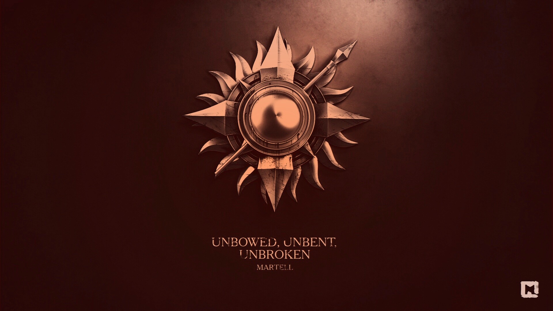 Металлический герб дома Мартелл обои