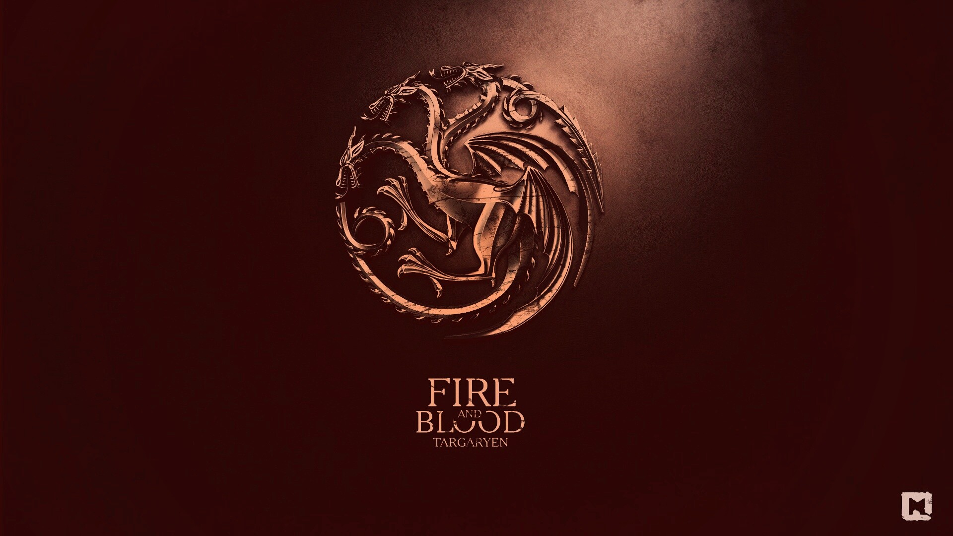 Металлический герб дома Таргариен обои