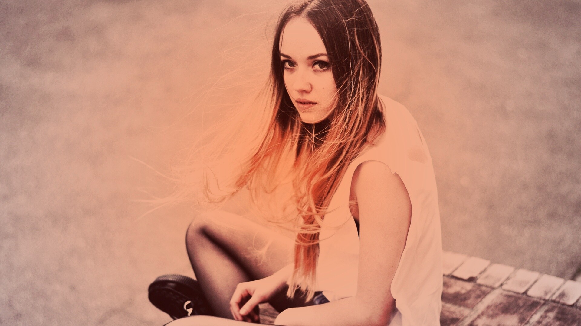 Девушка в образе модели обои