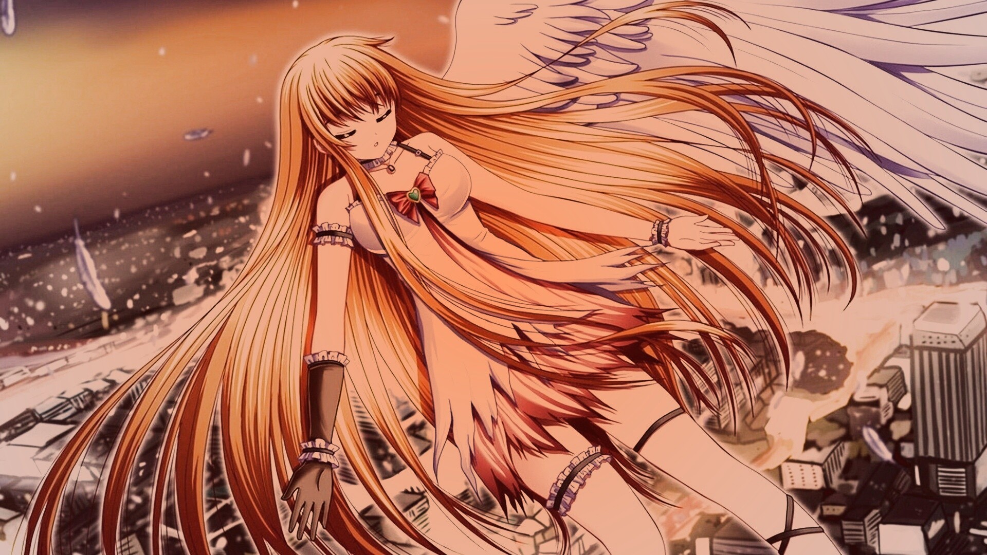 Неопознанная девушка из аниме обои