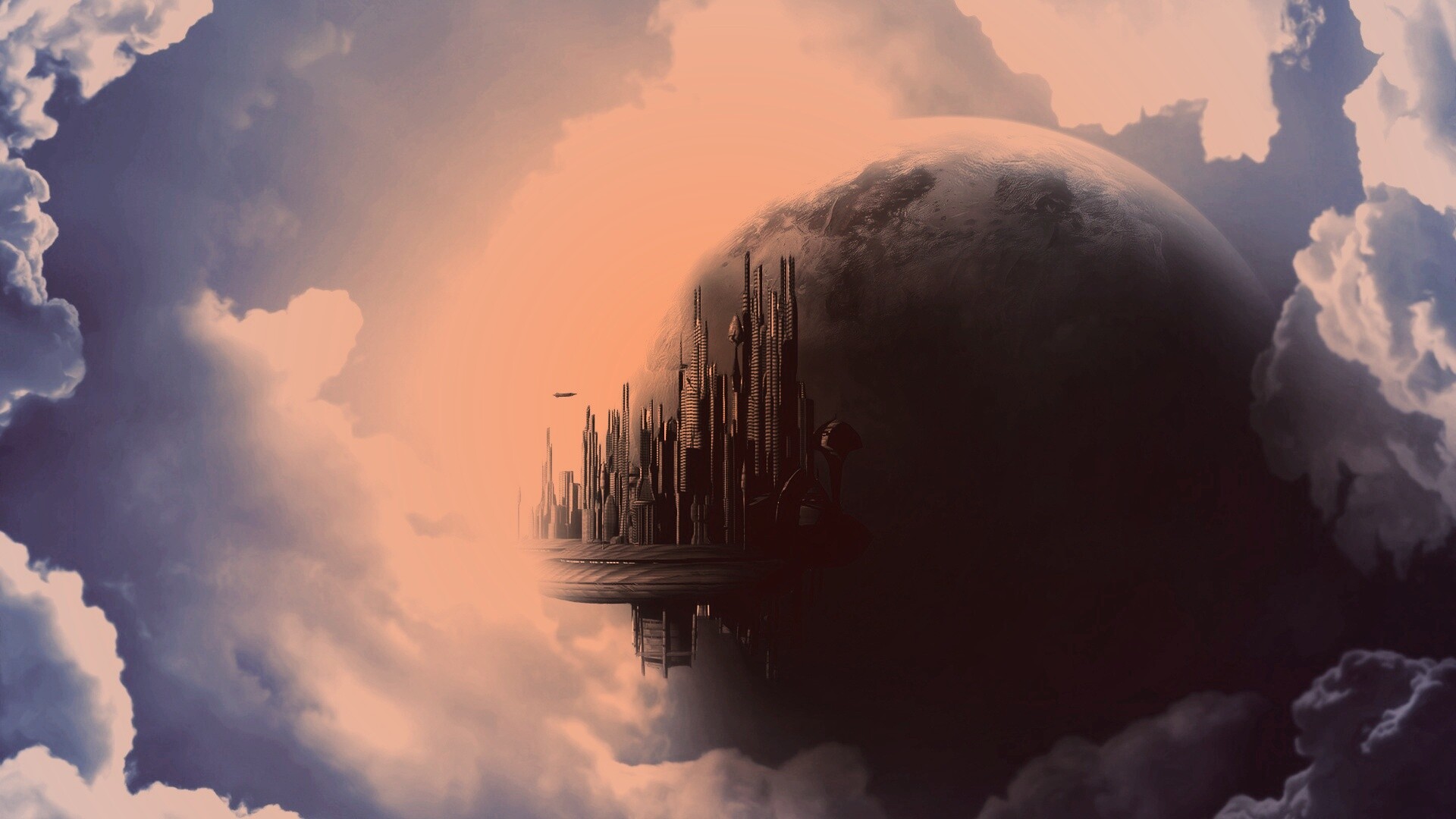 Небесный город обои