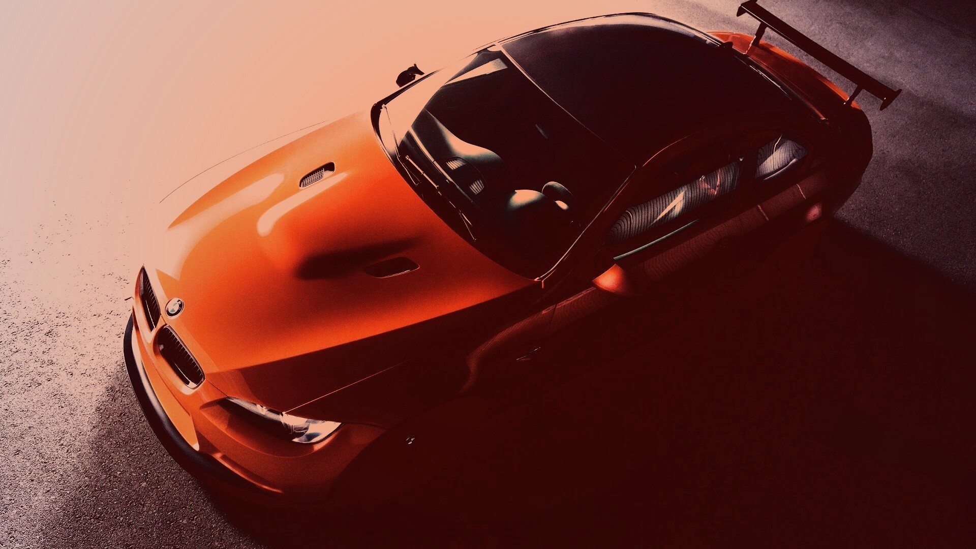 Оранжевый BMW обои