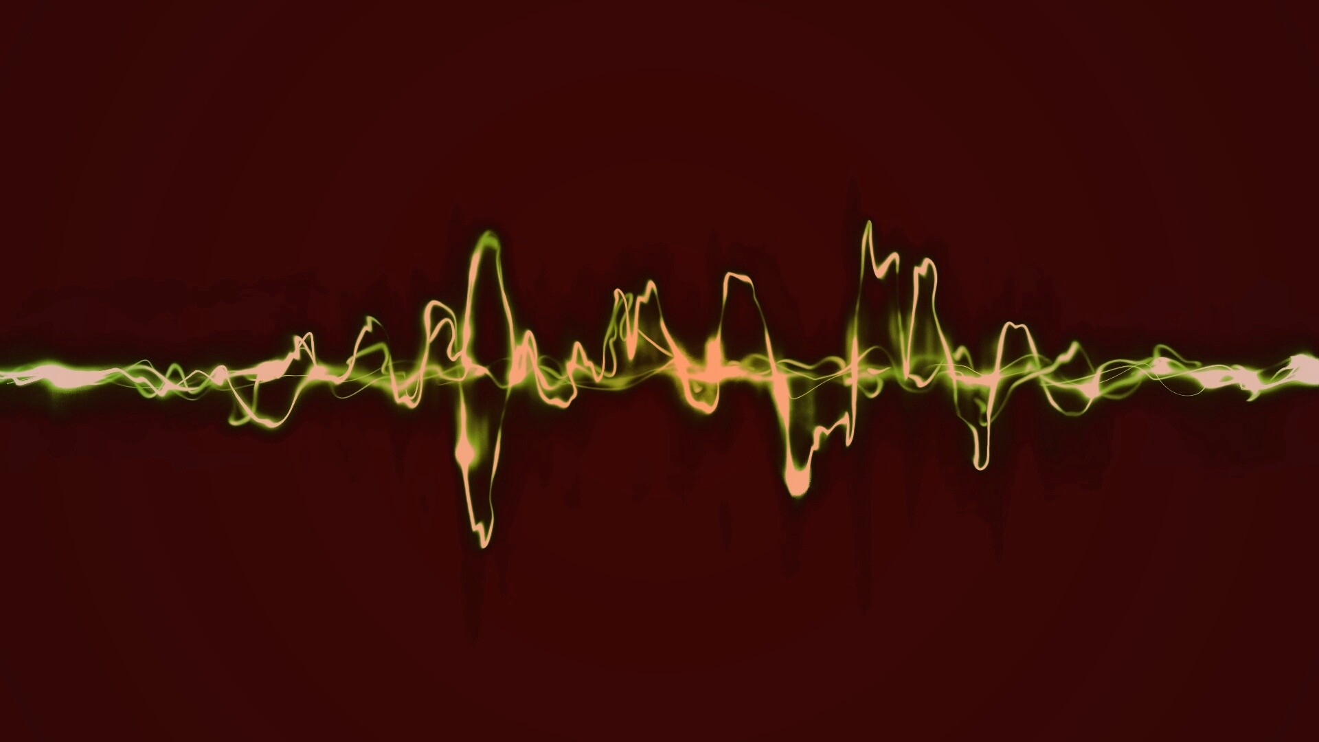 Зеленая пульсирующая волна обои