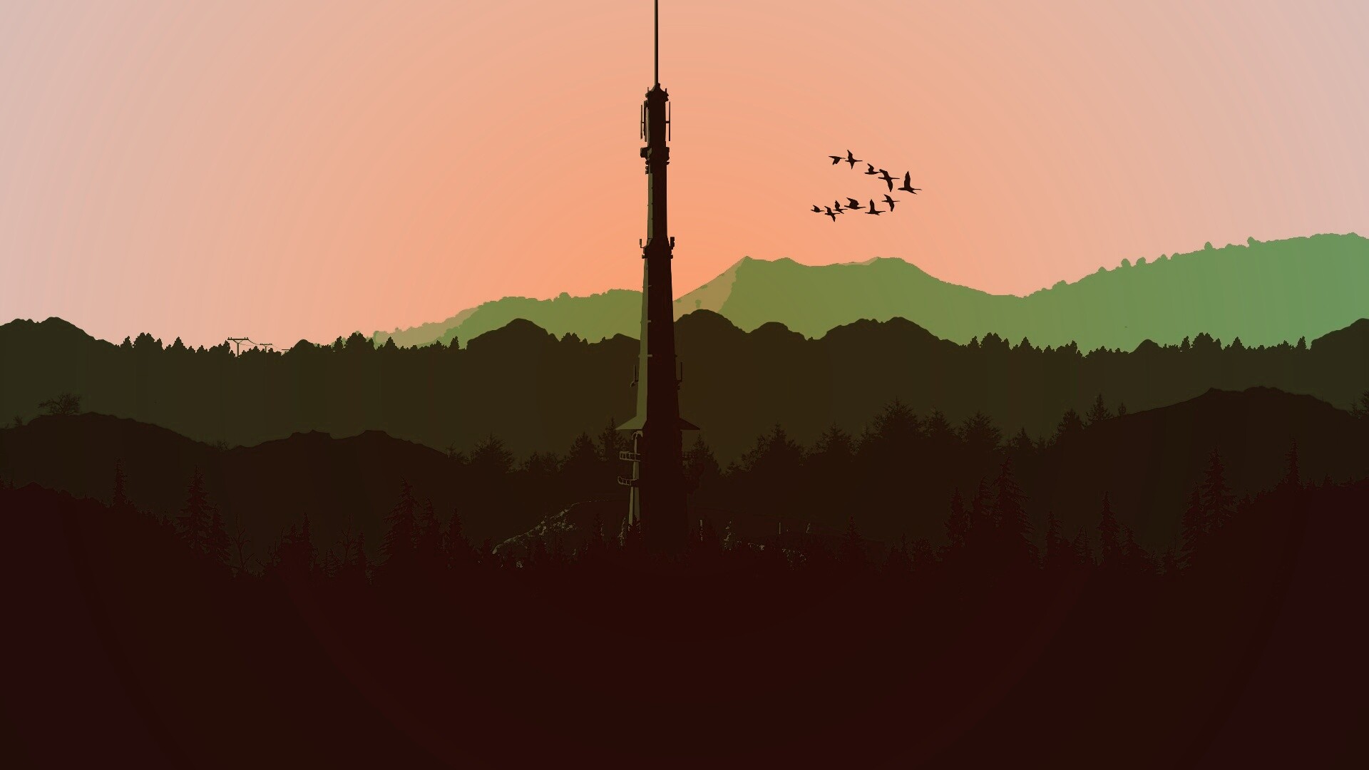 Зеленые горы обои