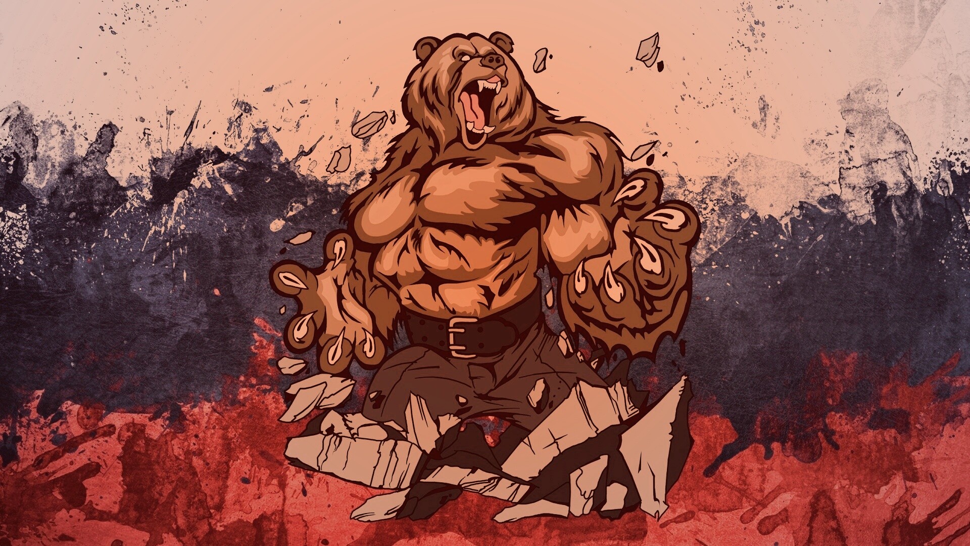 Русский патриотический медведь обои