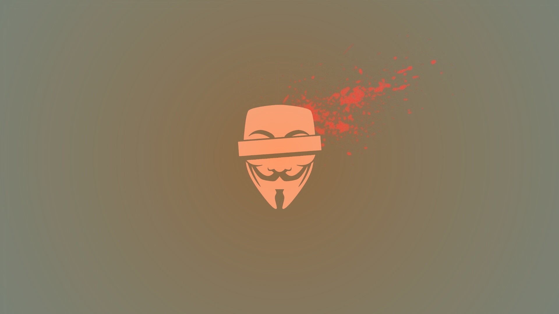 Маска Анонимуса и брызги обои