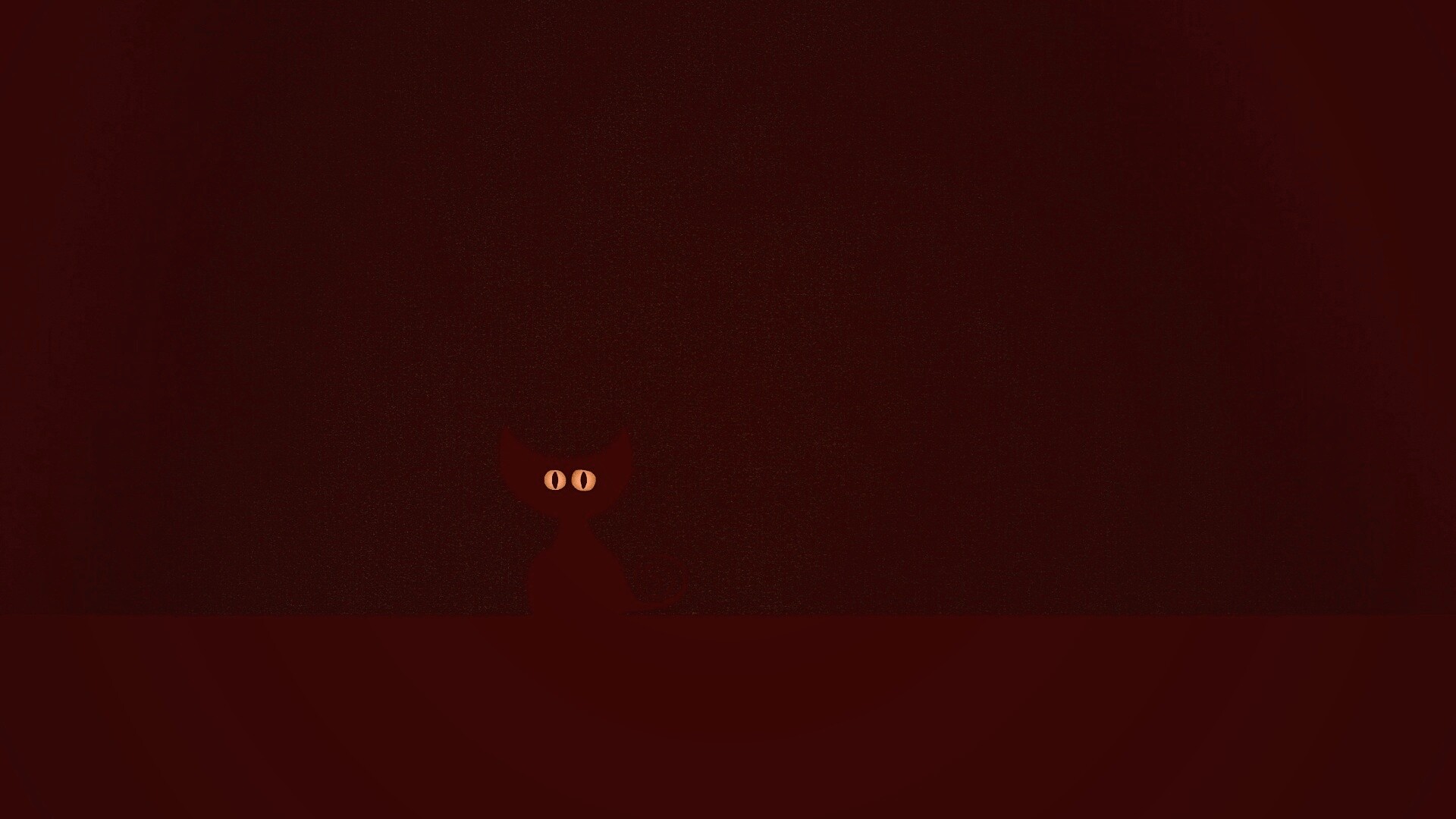 Чёрный кот в ночи обои