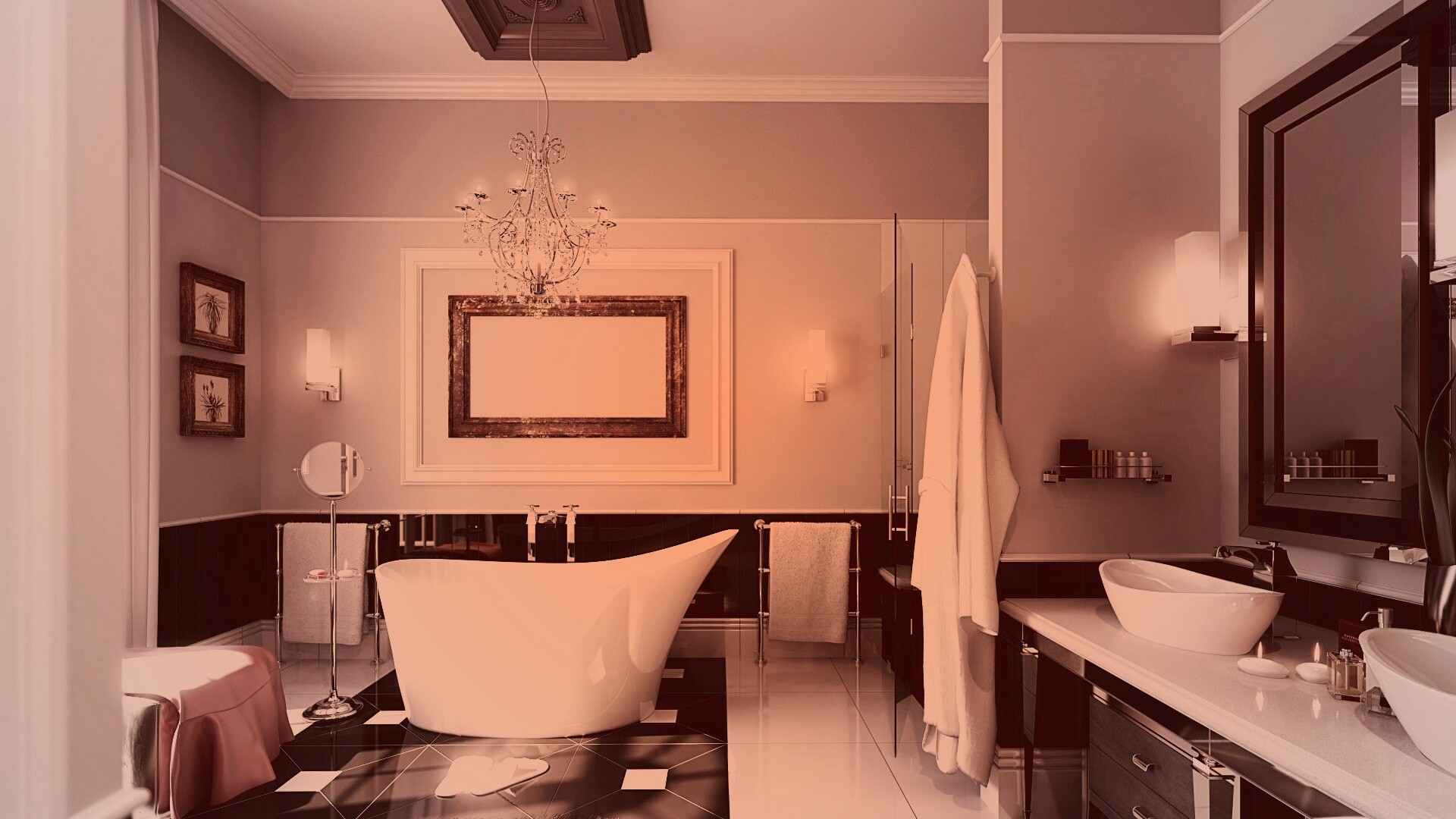 Современная ванна обои