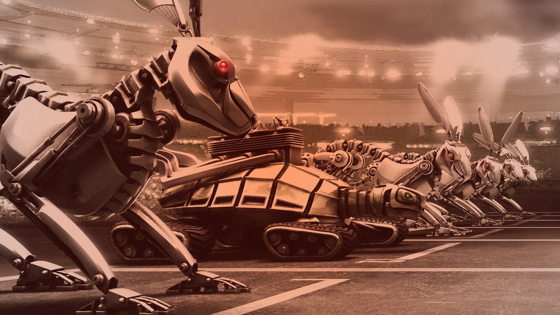 Роботы на старте обои