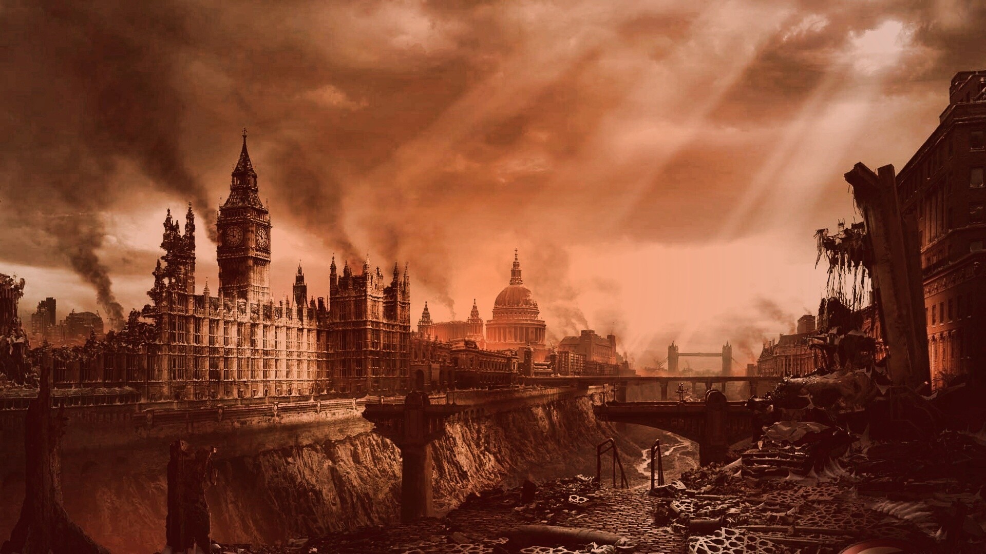 Руины Лондона обои