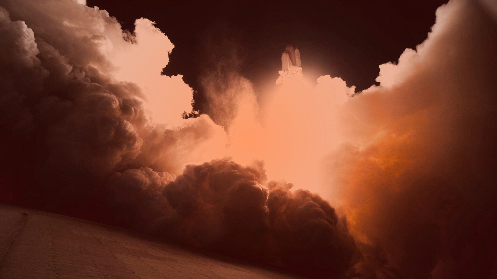 Взлет шатла обои