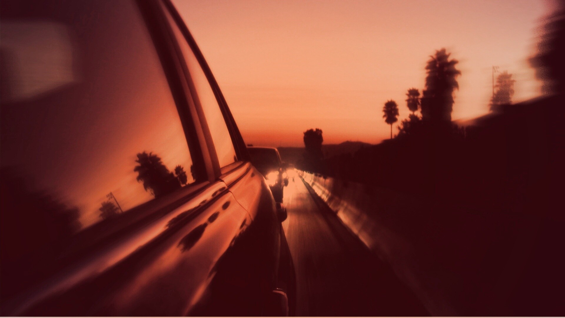 Вечерняя поездка обои