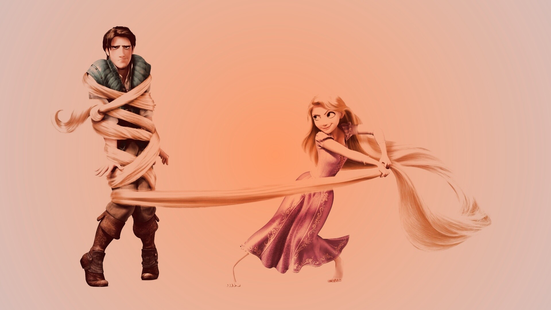 Рапунцель и пойманный Флин обои