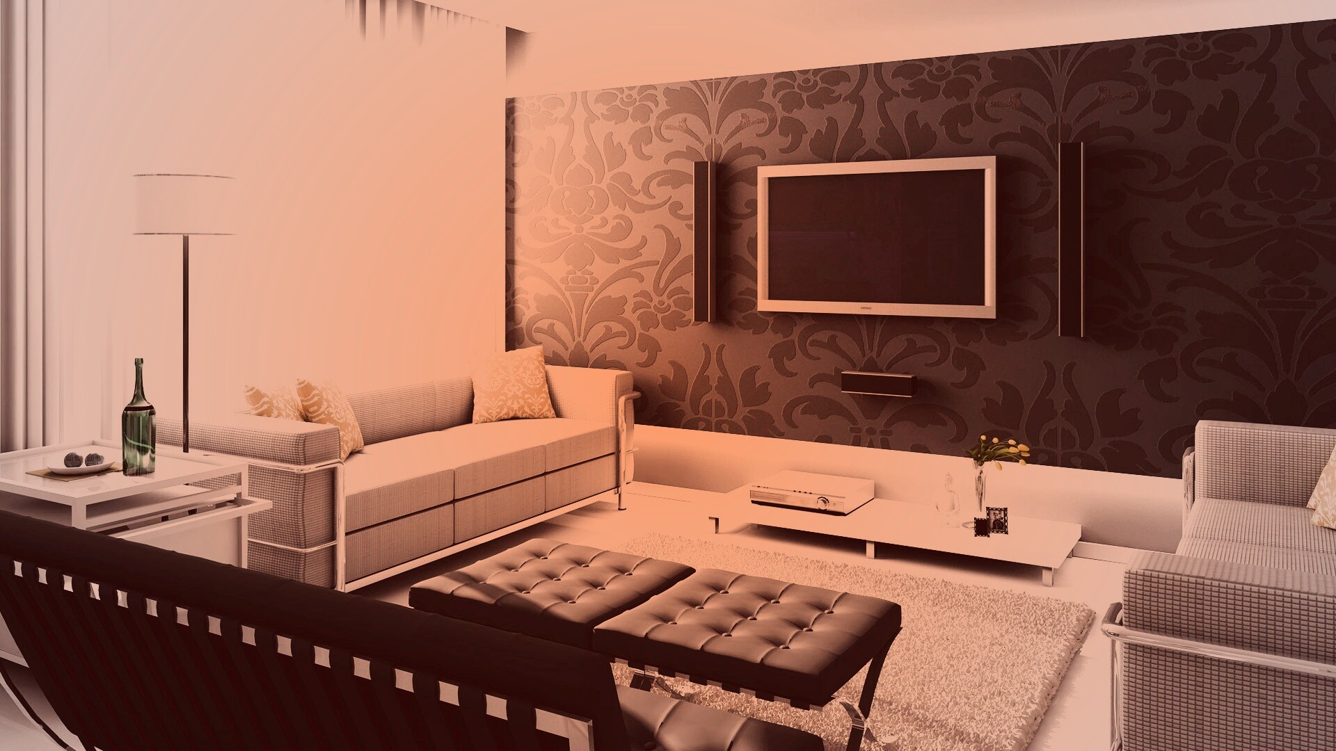 Современная комната обои