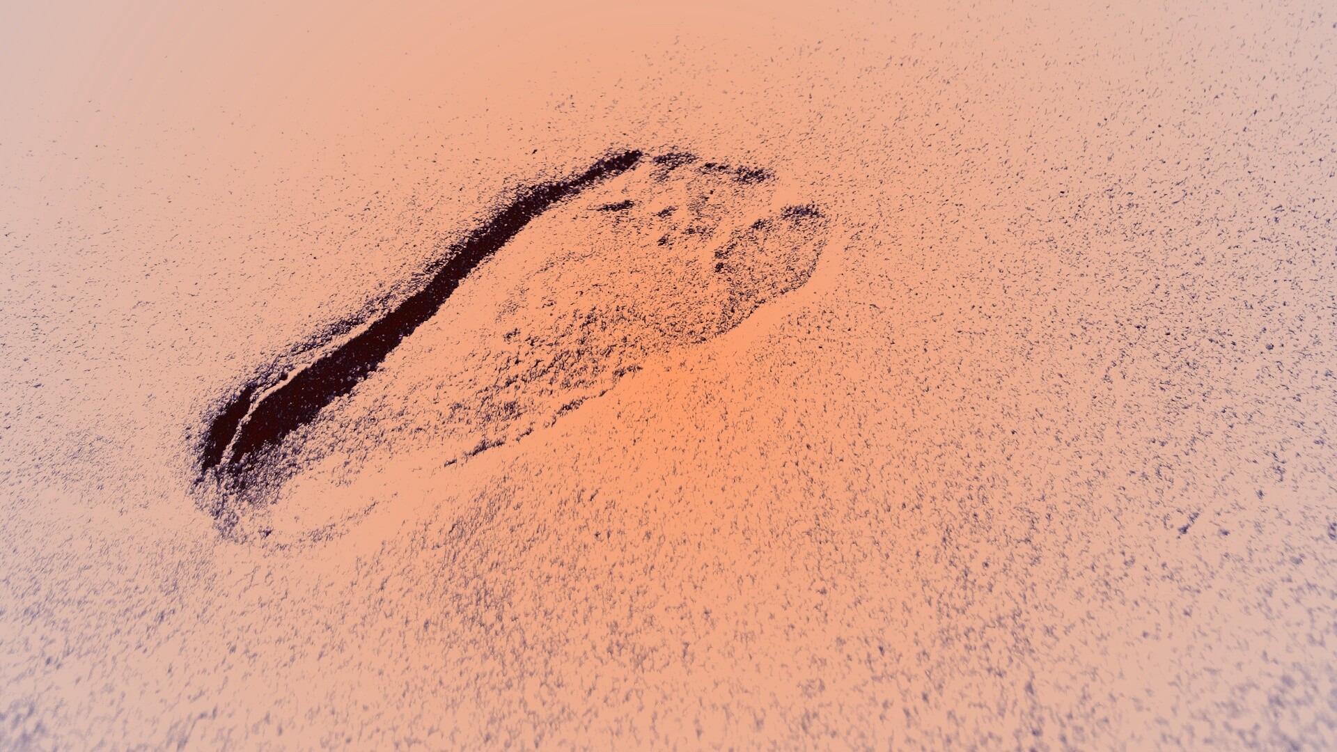 Отпечаток ноги обои