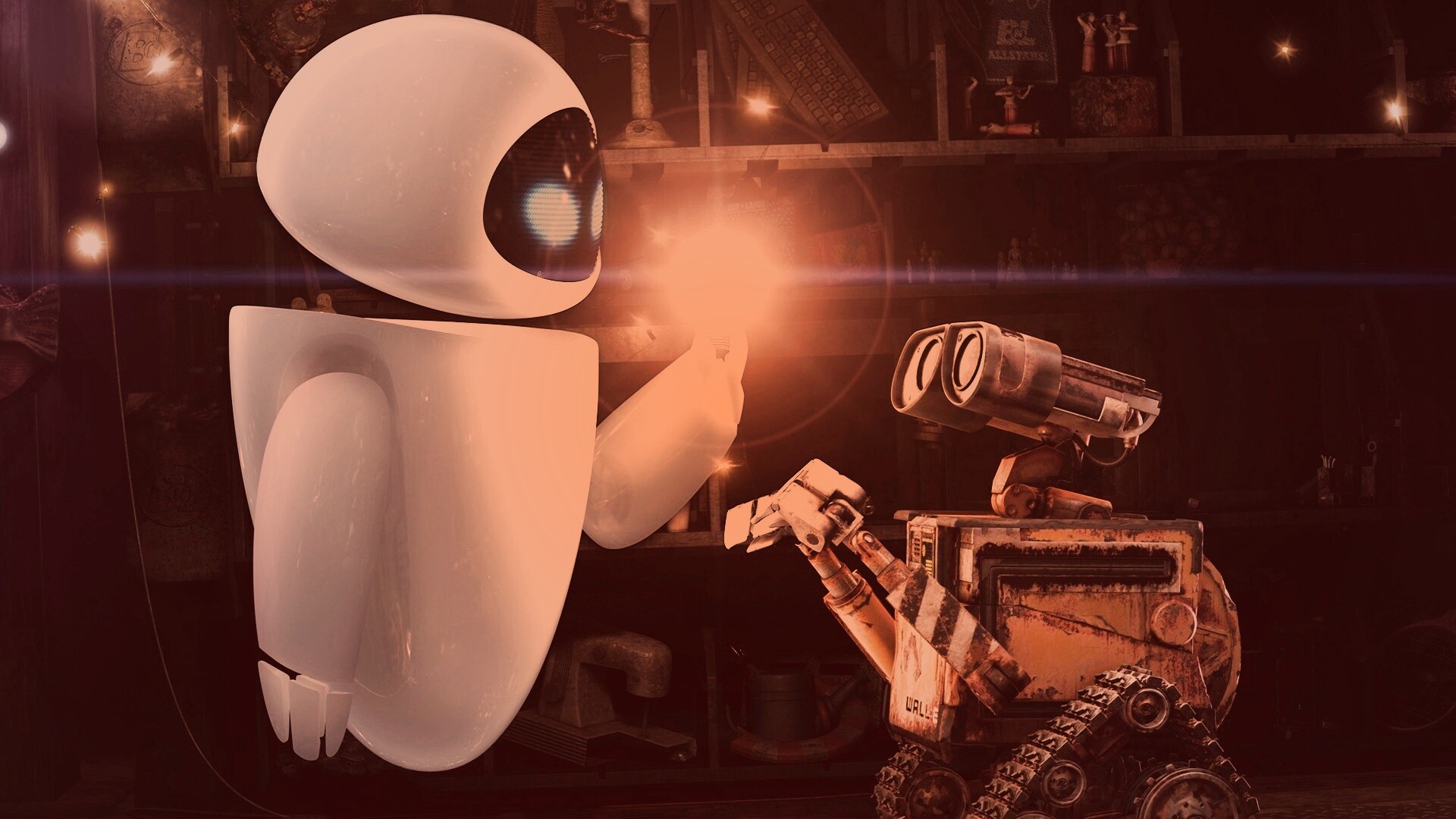 WALL-E и Ева обои